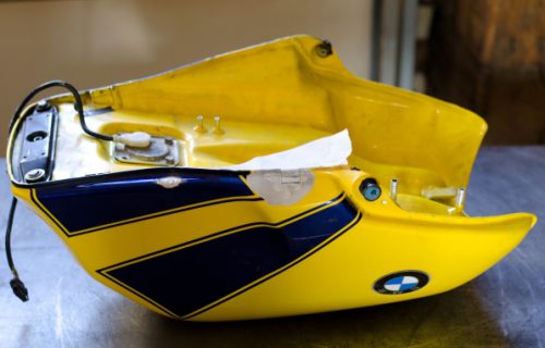 Motorrad-Tank vor dem Schweißen Material: Aluminium