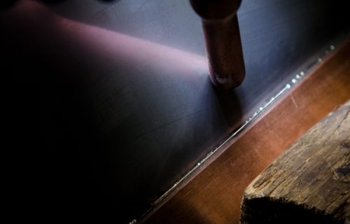 Edelstahlblech auf Kupfer