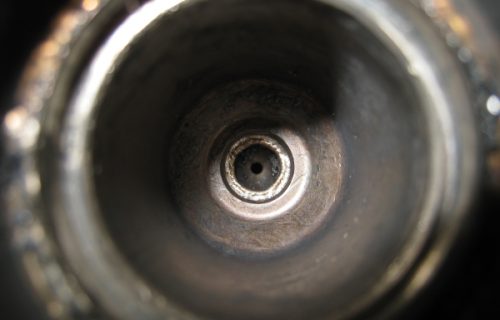 Inliegende Bohrung aufgeschweißt