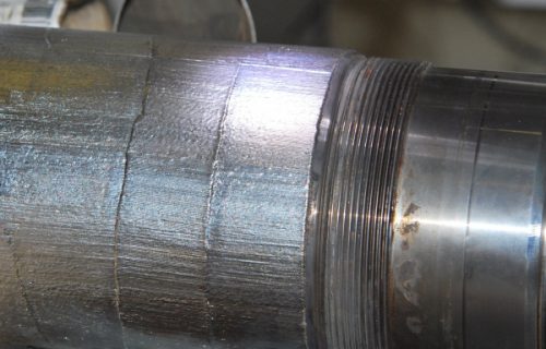 Welle rundum aufgeschweißt